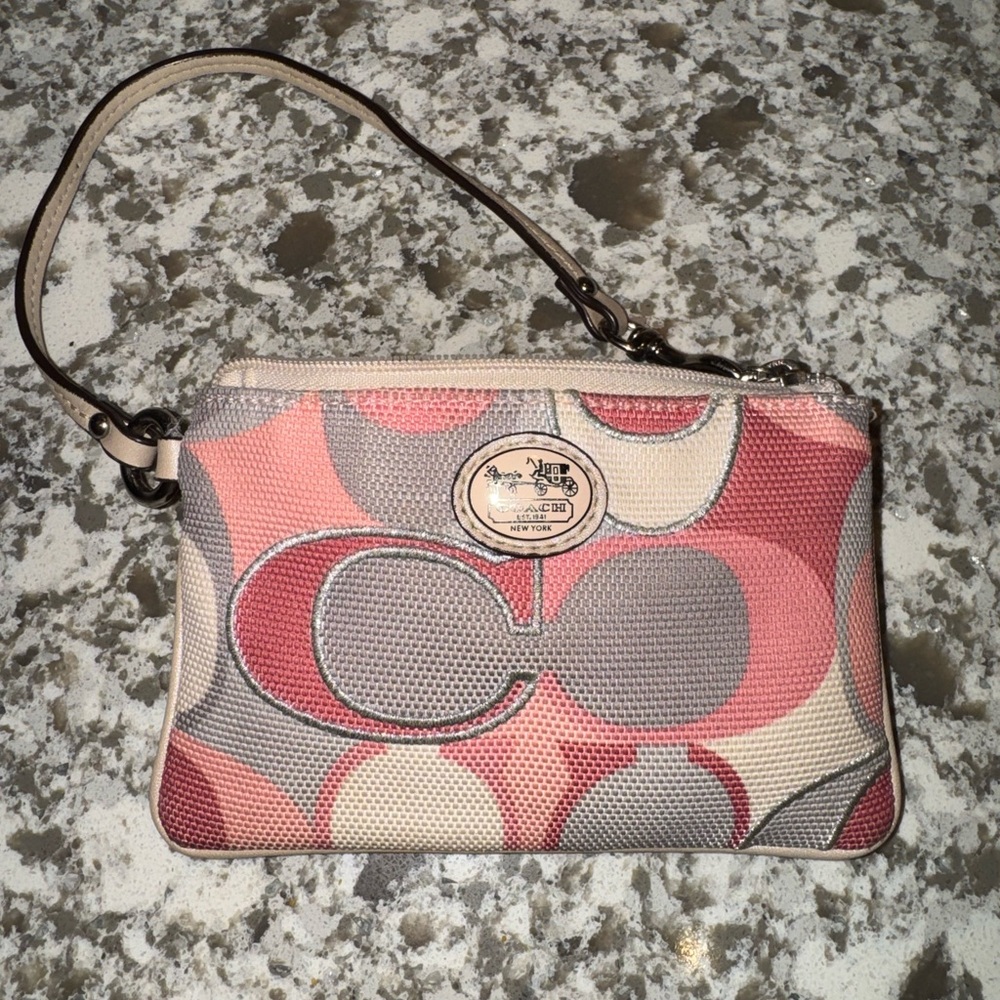 Coach Multicolor Signature Wristlet